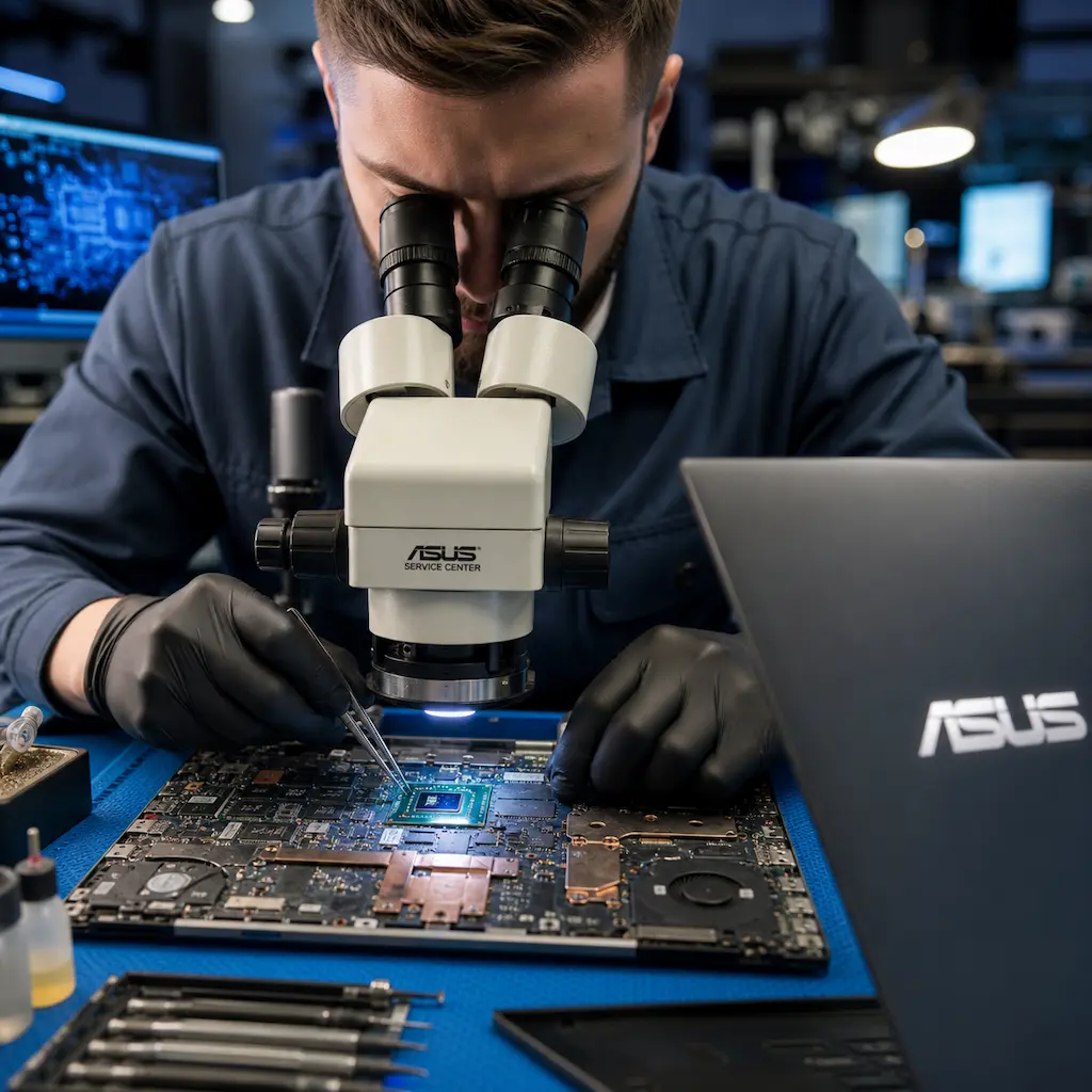 Замена видеокарты ноутбука Asus в Стрельне