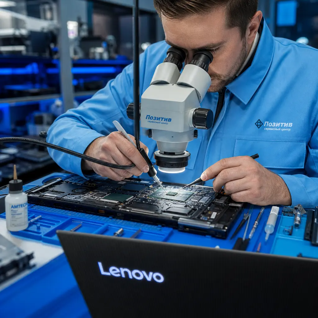 Замена видеокарты ноутбука Lenovo в Стрельне