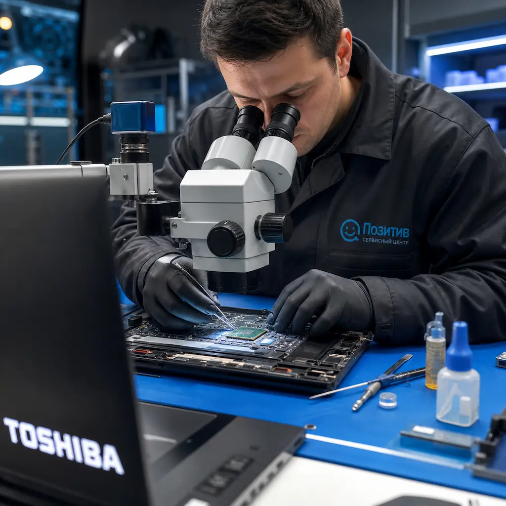 Замена видеокарты ноутбука Toshiba в Стрельне