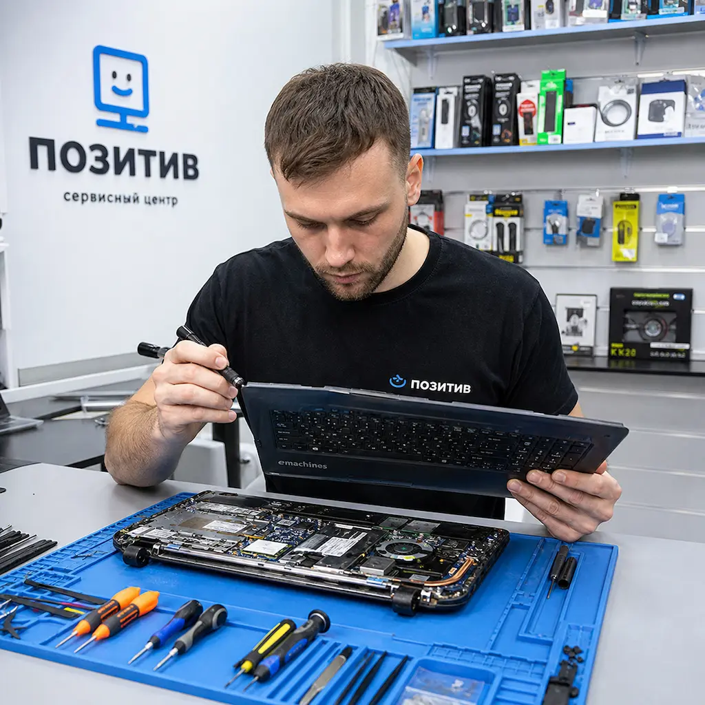 заменить клавиатуру на ноутбуке Emachines в Стрельне