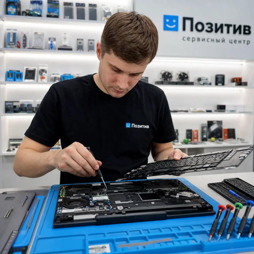заменить клавиатуру на ноутбуке Samsung в Стрельне