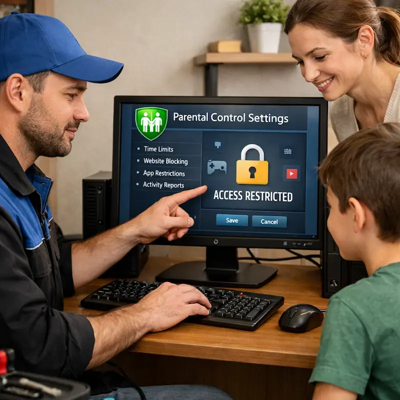 Родительский контроль на компьютере и ноутбуке в Стрельне