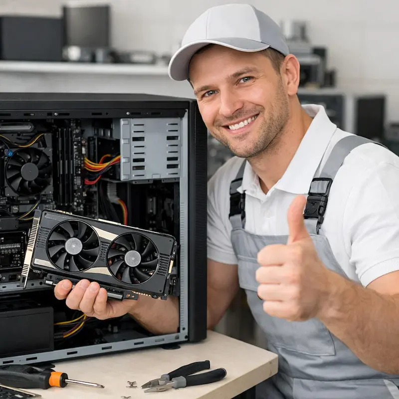 Замена видеокарты ПК в Стрельне
