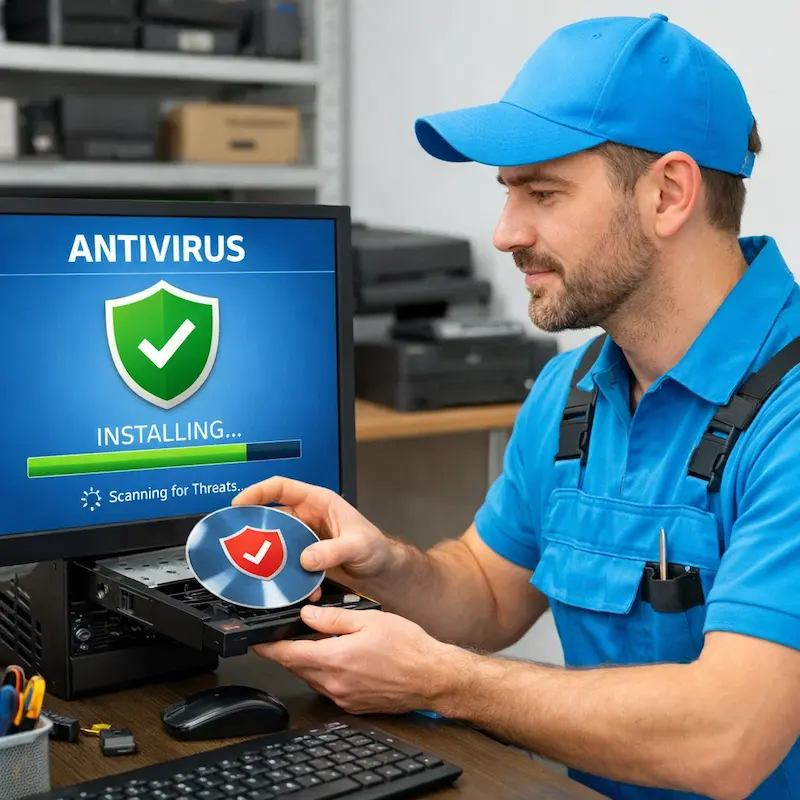 Установка антивируса в Стрельне на дому